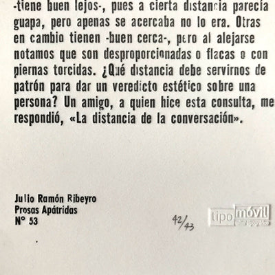 Poesía: Julio Ramón Ribeyro Nº53