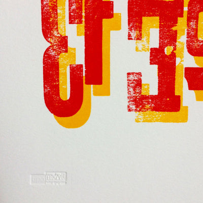 Tipográfica Rojo + Amarillo