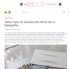 TALLER TIPO EN THE DECO JOURNAL