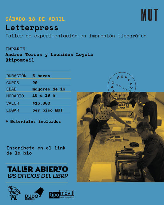 Taller de letterpress en el MUT