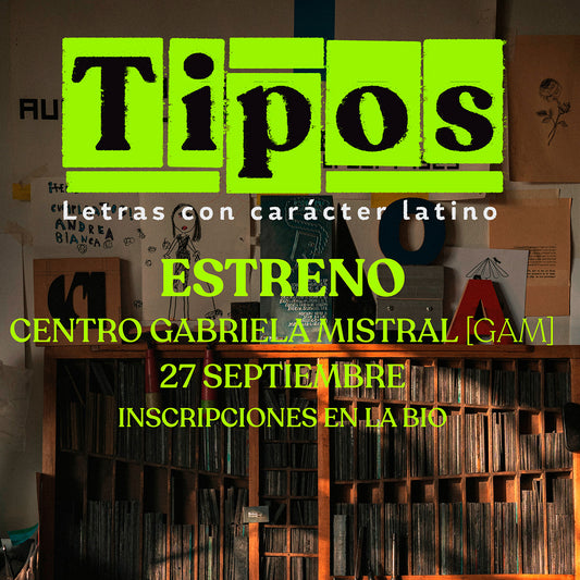 Esteno web-serie Tipos, letras con caracter latino