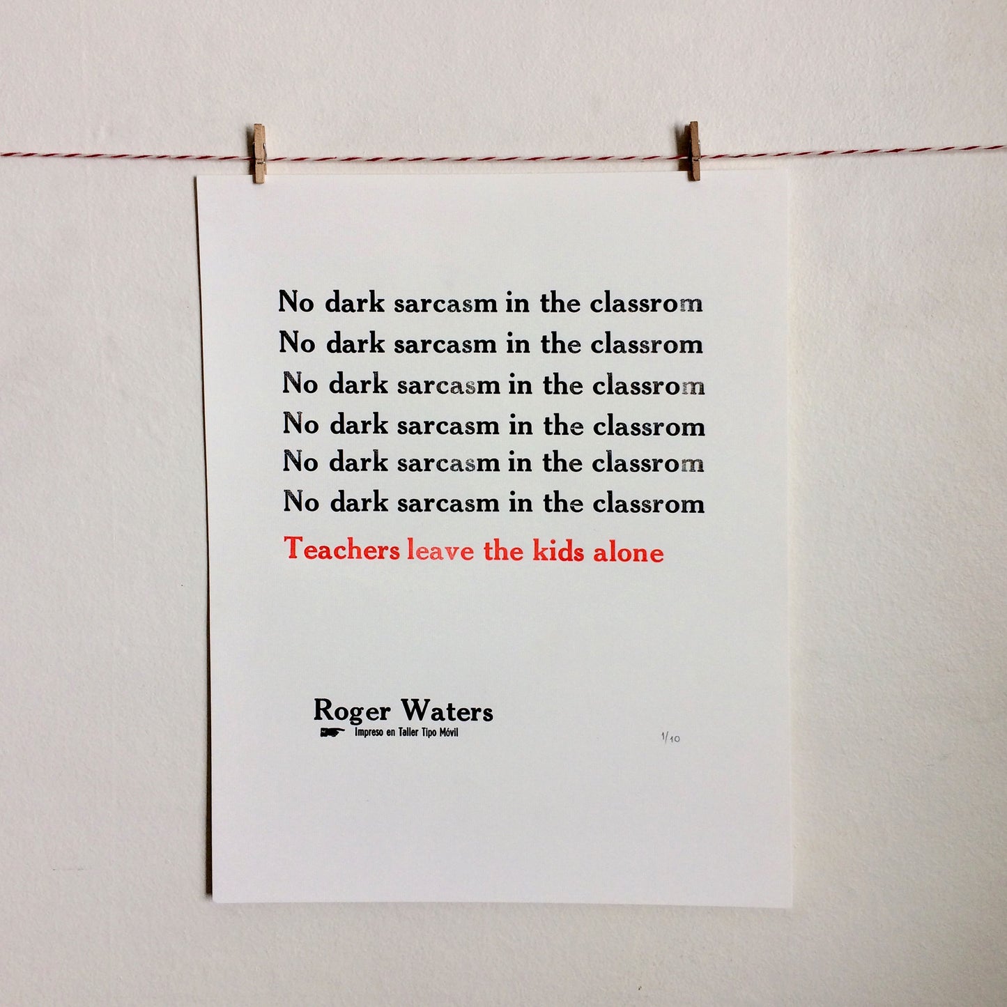 No dark sarcasm