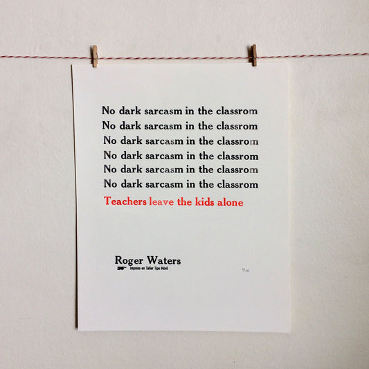 No dark sarcasm