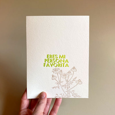 Tarjeta Saludo Persona Favorita