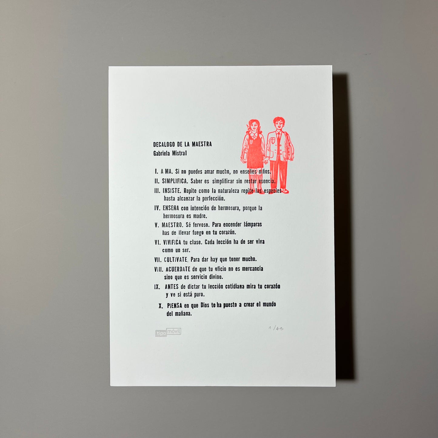 Poesía: Decálogo de la Maestra Completo