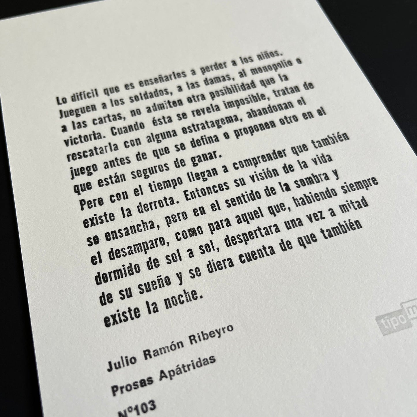 Poesía: Julio Ramón Ribeyro Nº103