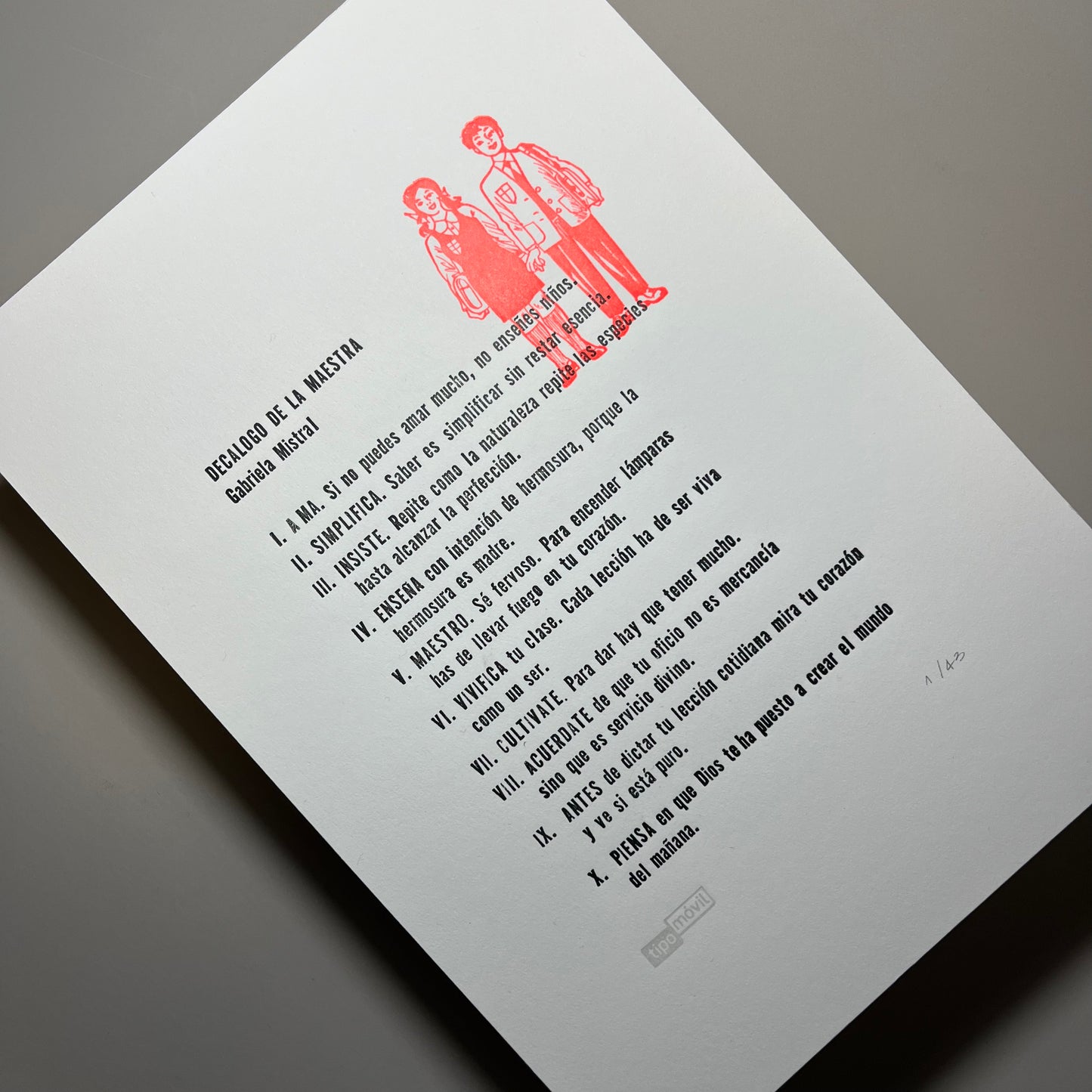 Poesía: Decálogo de la Maestra Completo