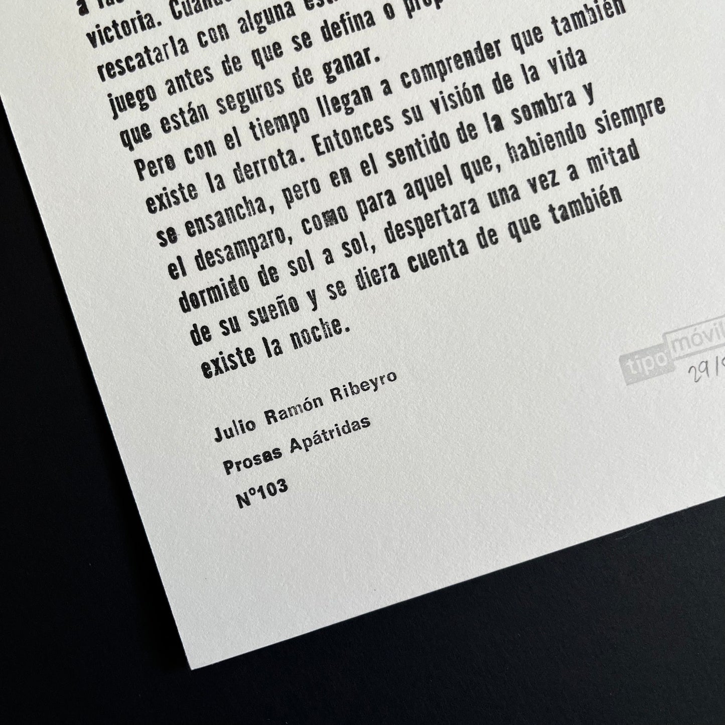 Poesía: Julio Ramón Ribeyro Nº103