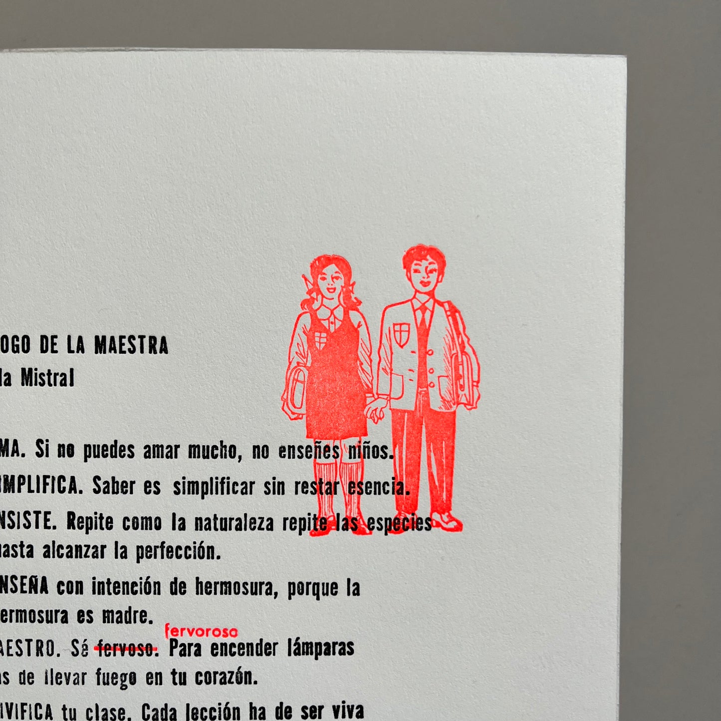 Poesía: Decálogo de la Maestra Completo